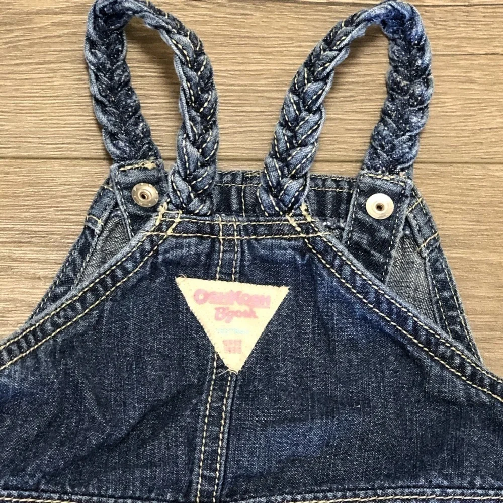 Vintage Denim Dark Wash Bubble Oshkosh Romper